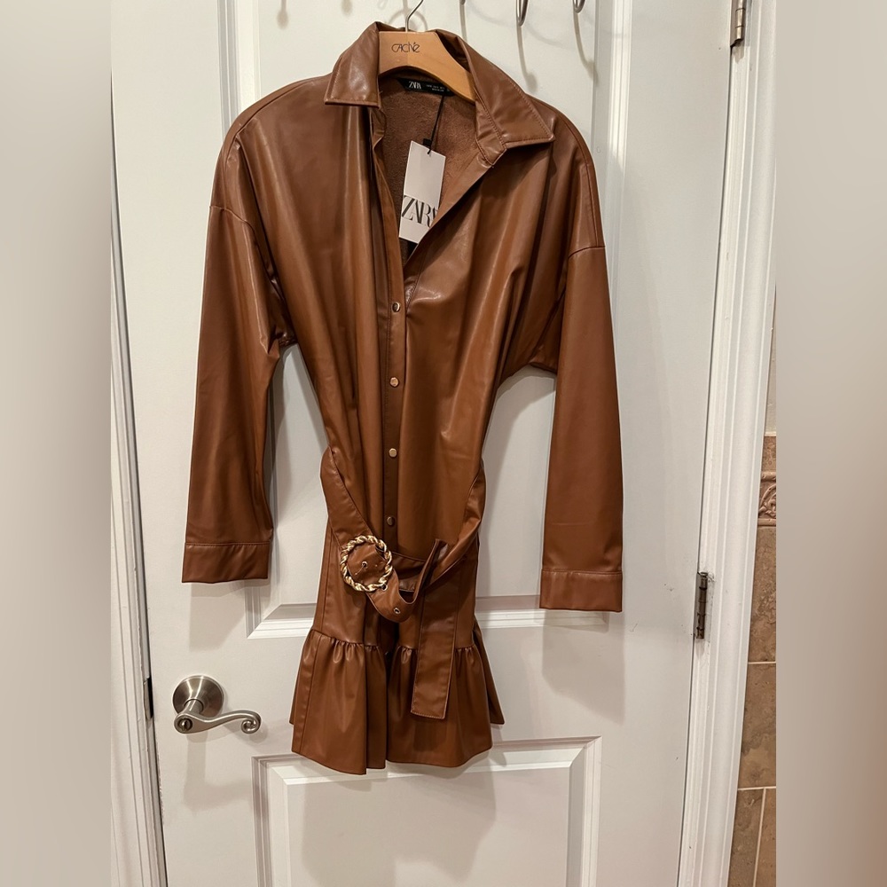New! Zara Fleather Dress